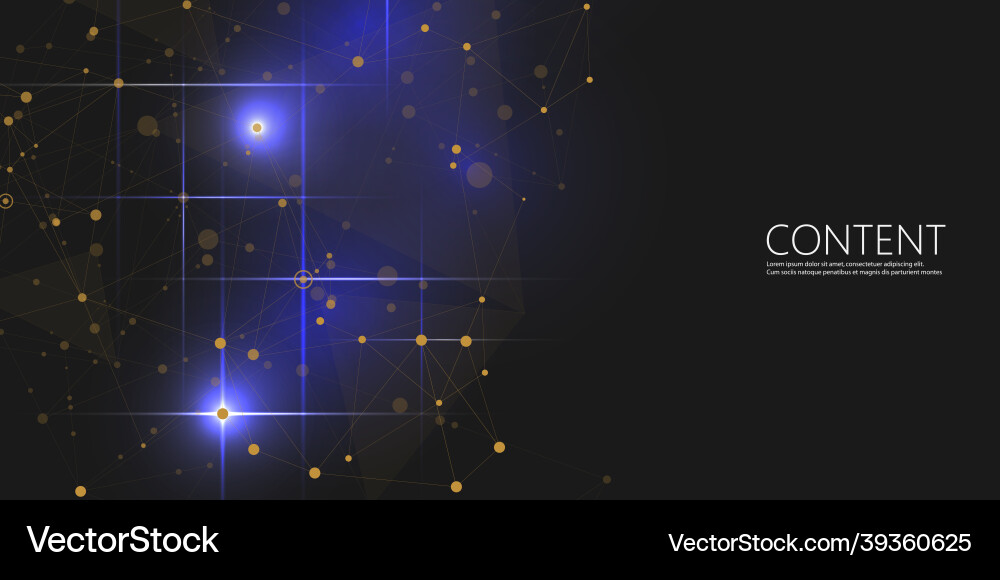 Network abstract design with connecting dot vector image