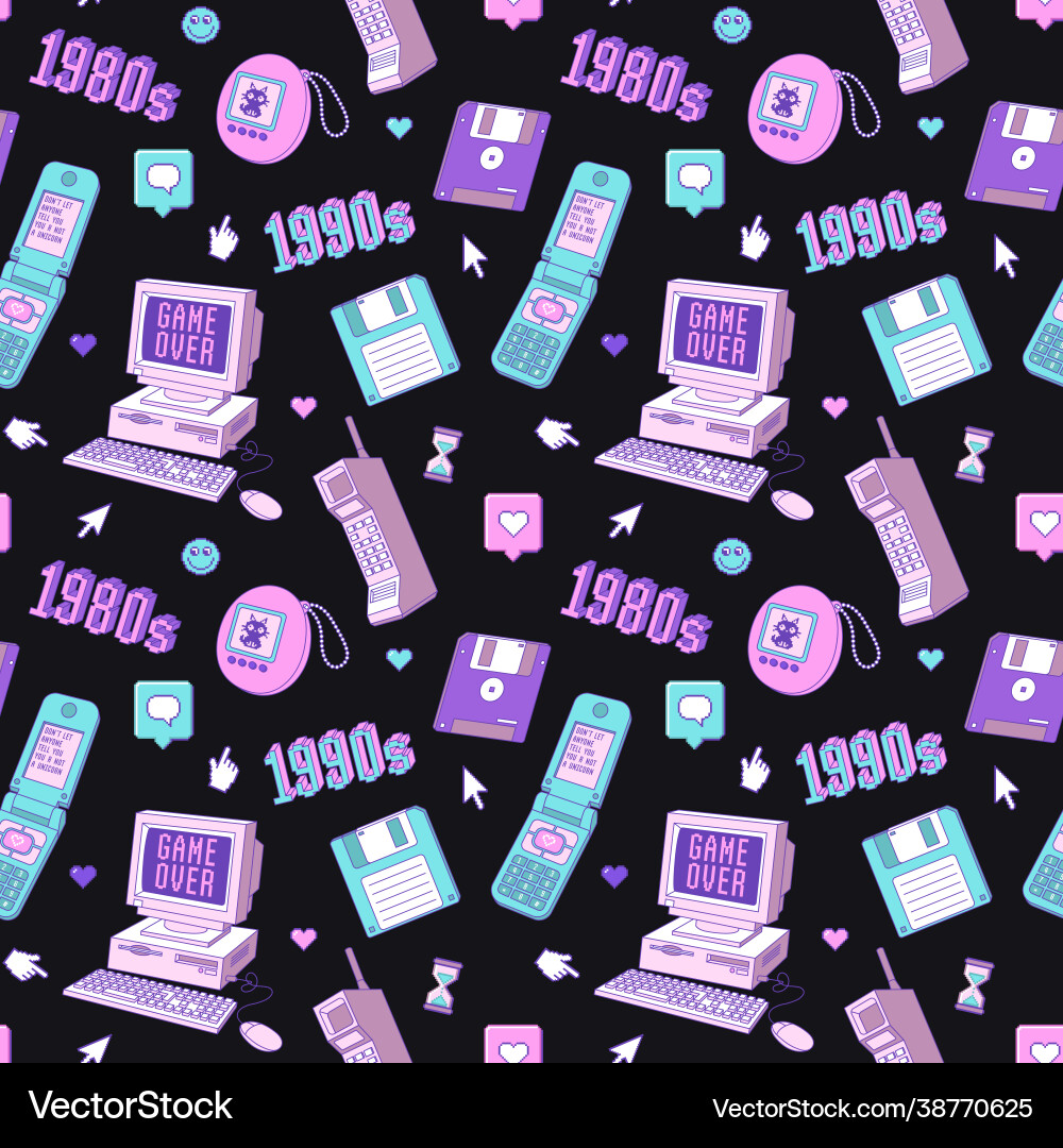 Retro Computer Ästhetik - 80s 90s Vektorbild