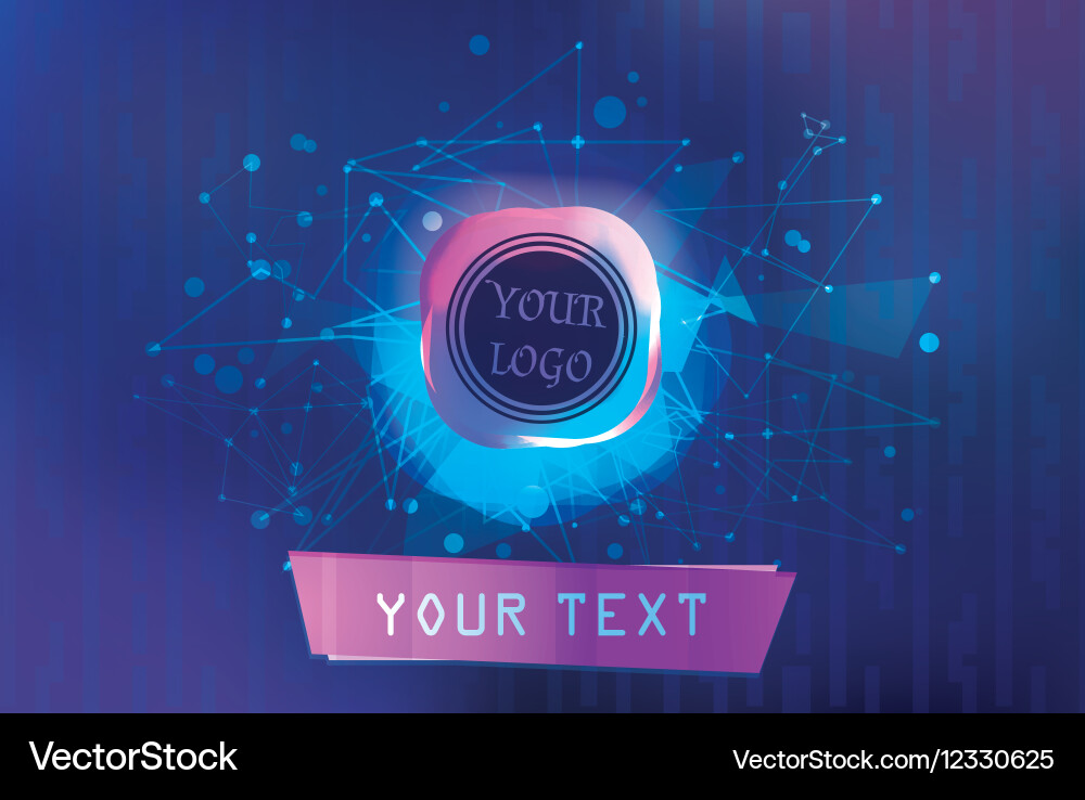 Sparkling template with a sphere vector image