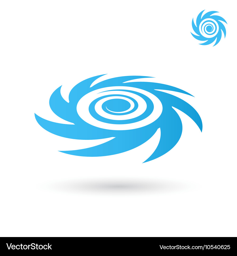 Storm Tornado Icon - Circular Vortex Royalty Free Vector