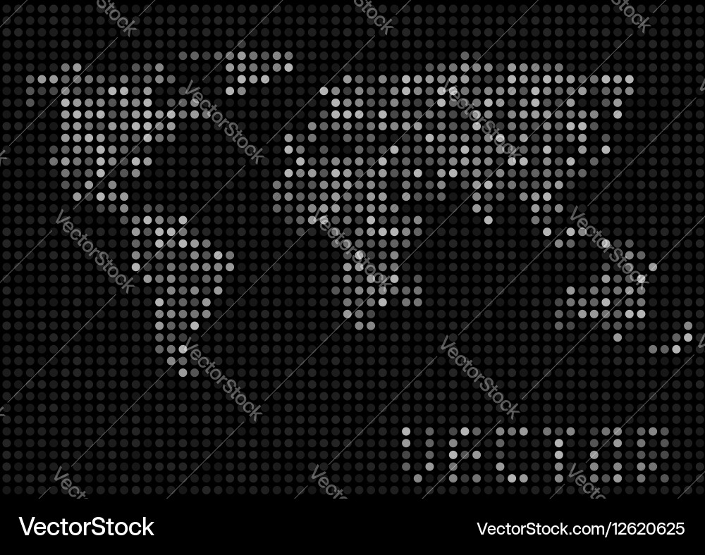 World map dots Royalty Free Vector Image - VectorStock