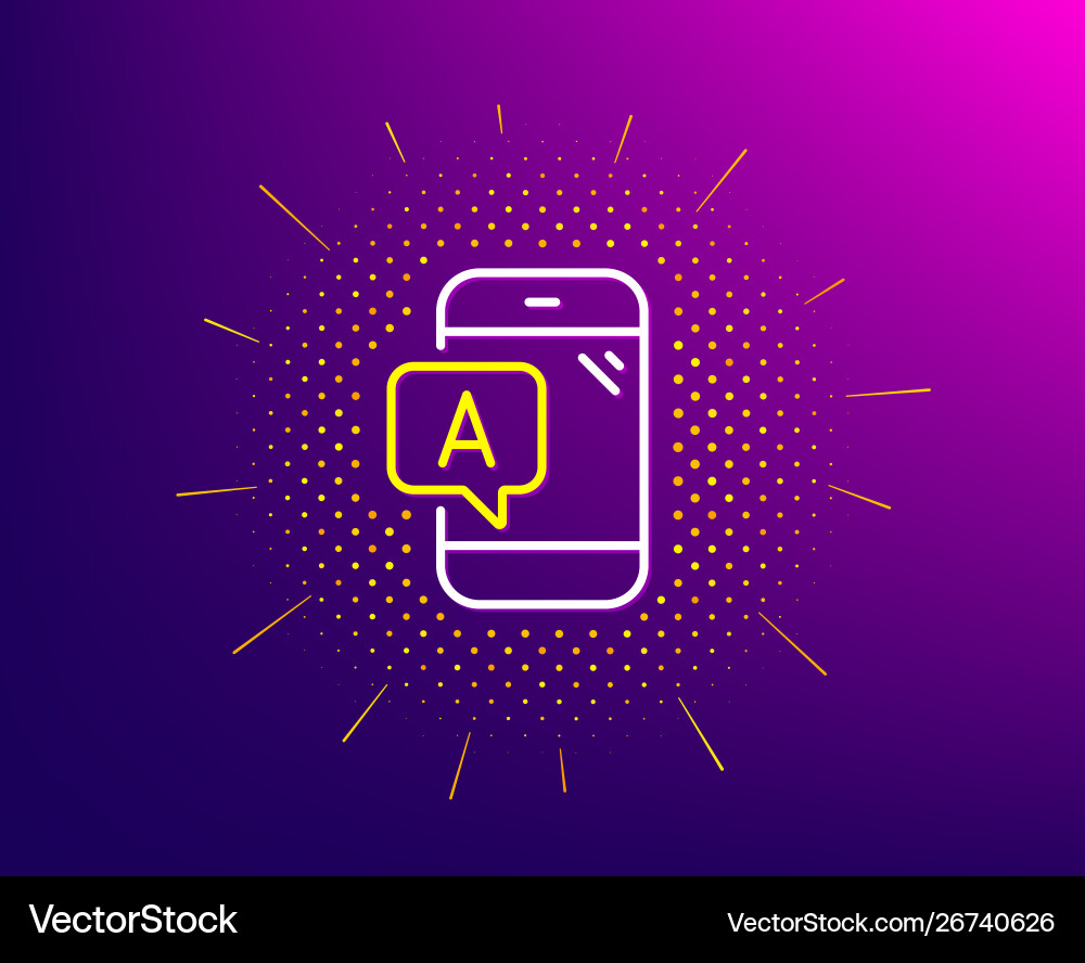 Ab testing line icon ui phone test sign Vector Image
