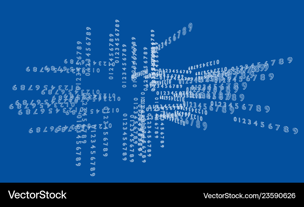 Abstract background consisting of numbers vector image