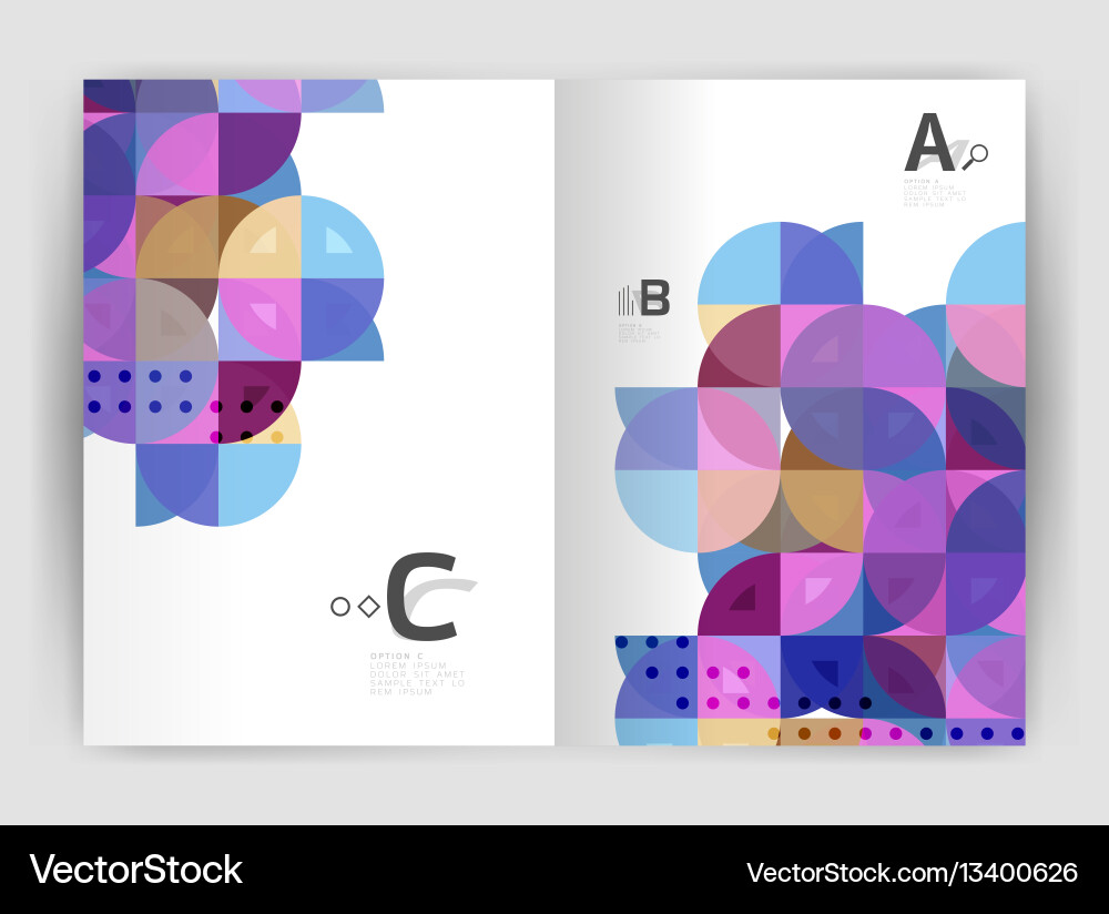 Abstract background with color triangles annual Vector Image