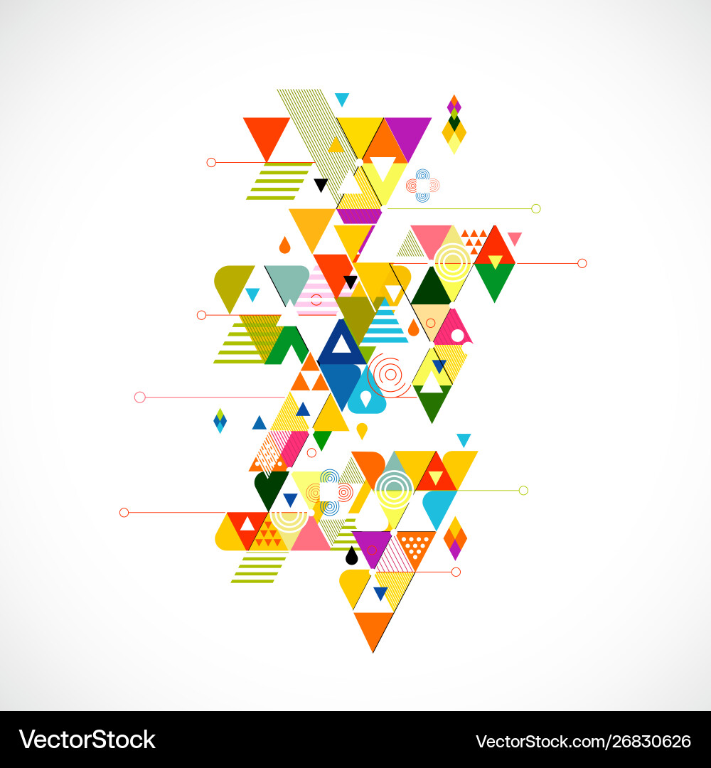 Abstract colorful and creative triangle background vector image