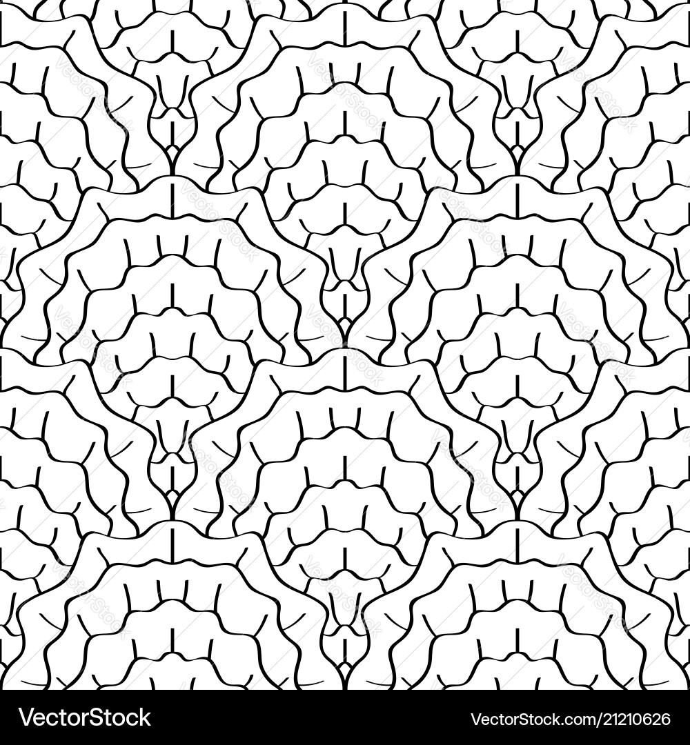 Abstract sketched scales seamless pattern Vector Image