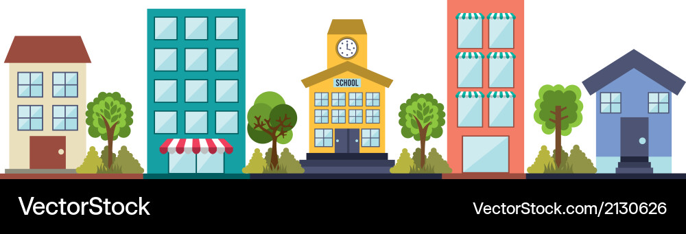 Building design over white background vector image