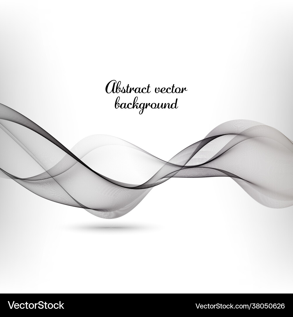 Design gray smooth flow wavesabstract Design gray smooth flow wavesabstract Vector Image