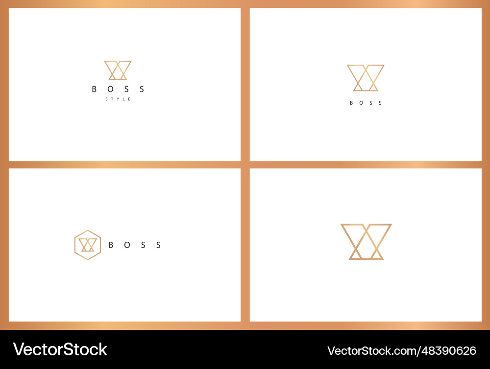 Minimalistic line logo design set template Vector Image