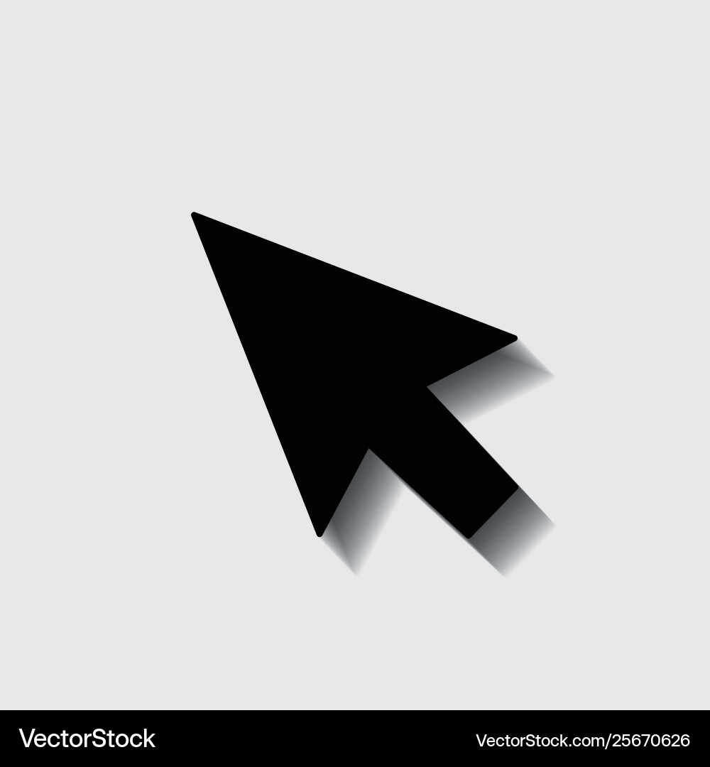 Mouse cursor symbol - arrow click pointer isolated Mouse cursor symbol - arrow click pointer isolated vector image