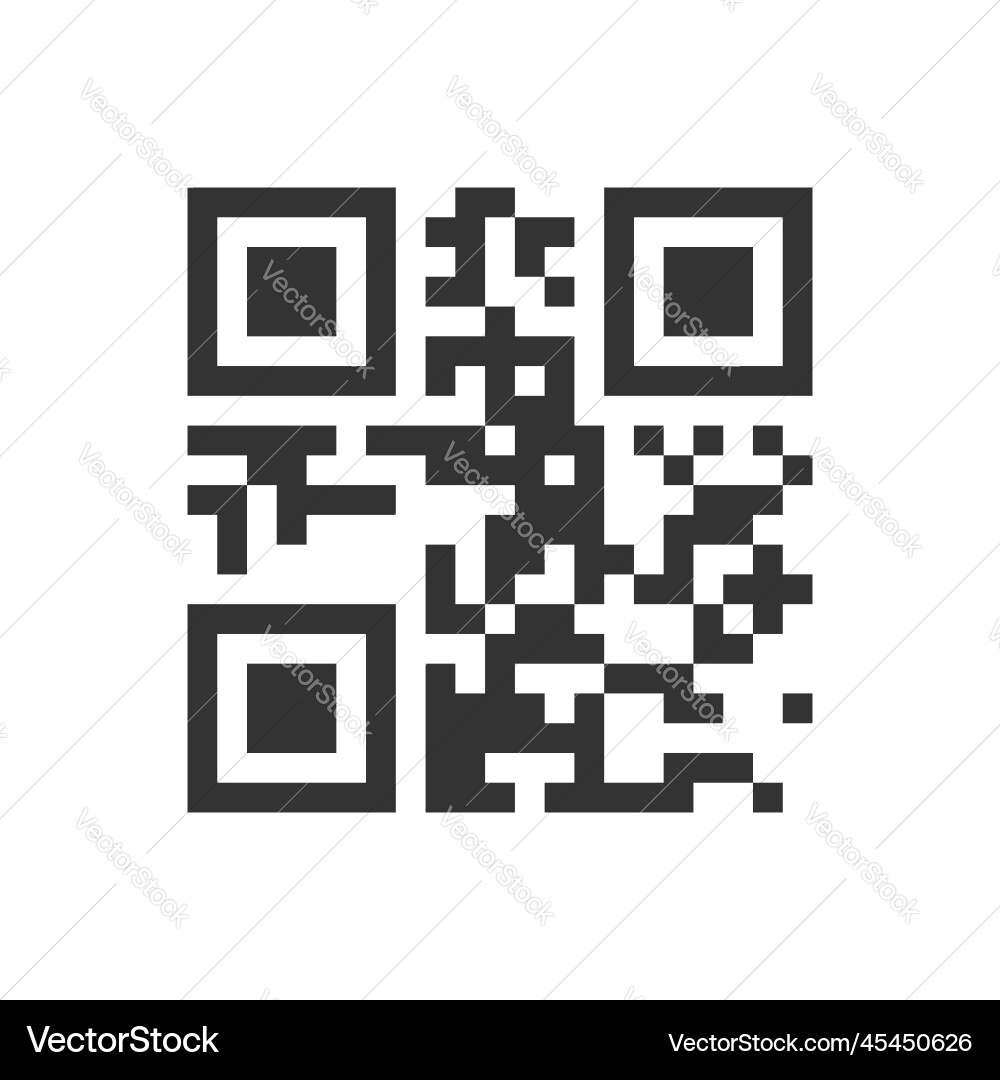 Qr code icon template of quick response barcode Vector Image