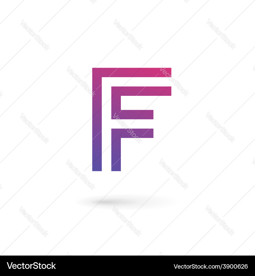 Schreiben F Icon Vorlage Vektorbild