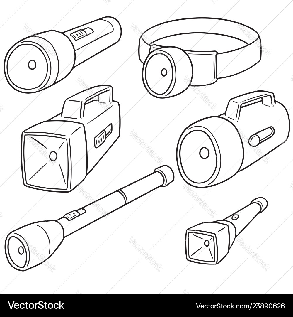 Set of torch vector image