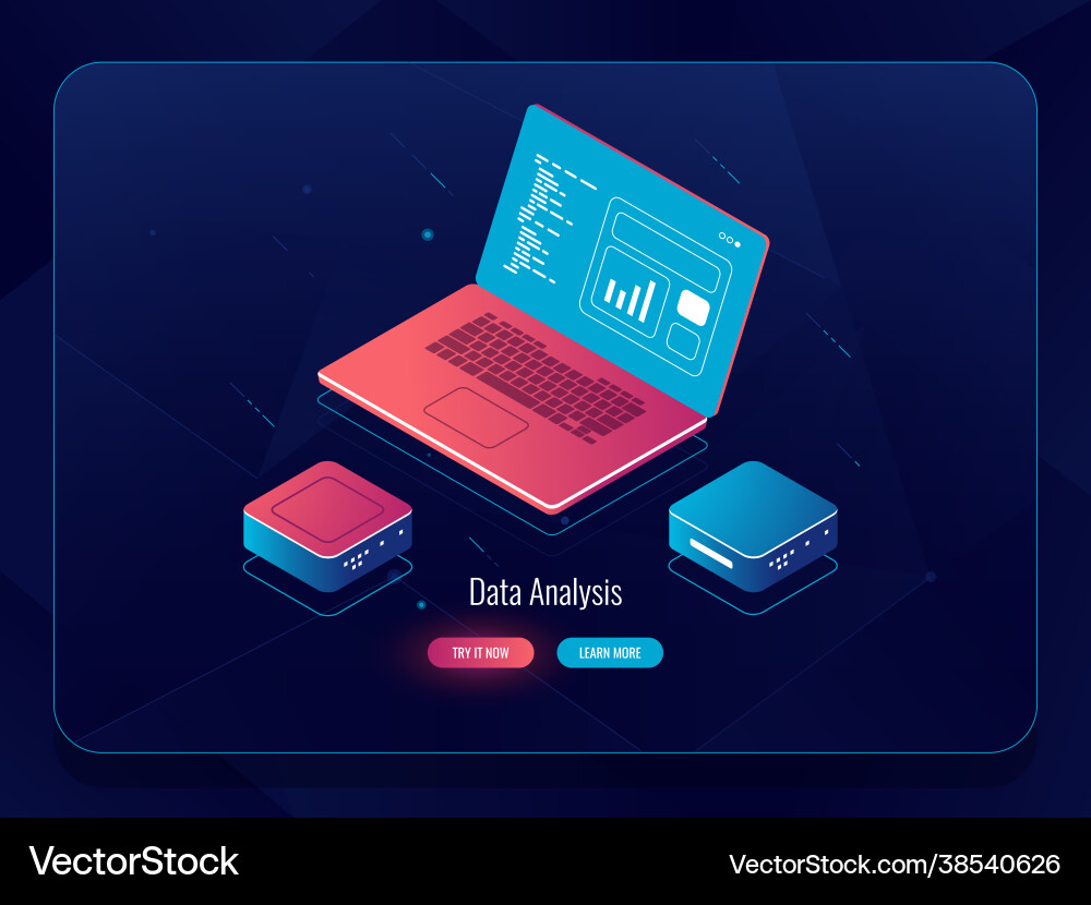 Soft development isometric web design process Soft development isometric web design process vector image