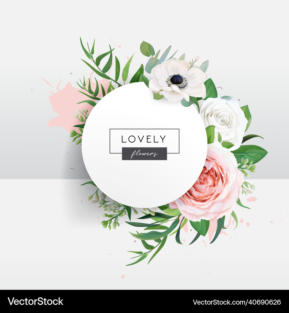 Stylish editable wedding invite card template Vector Image
