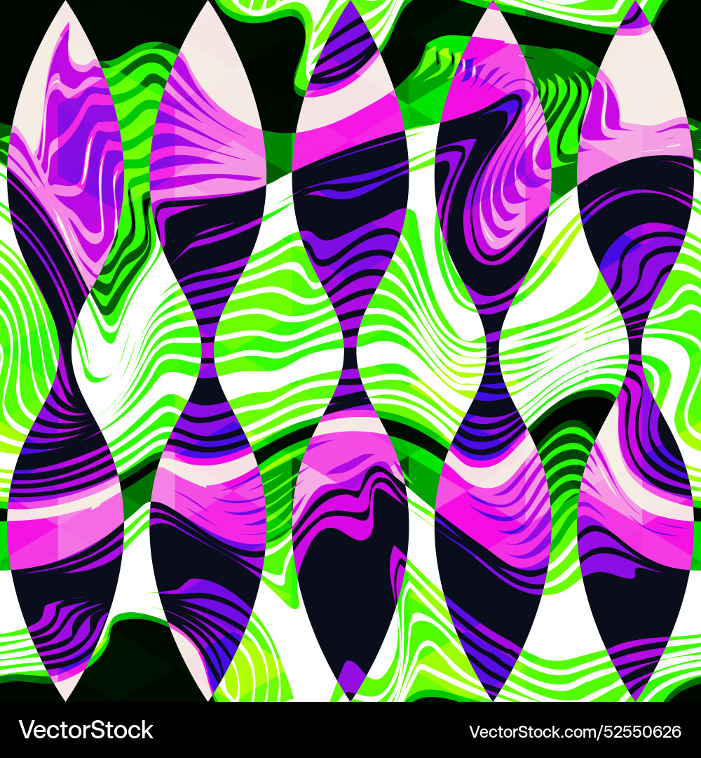 Wavy abstract lines seamless pattern vector image