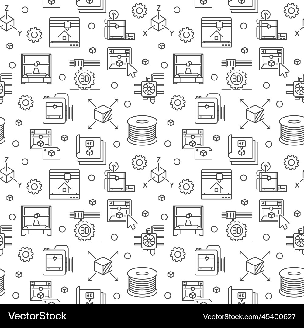 3d printing outline seamless pattern additive 3d printing outline seamless pattern additive vector image