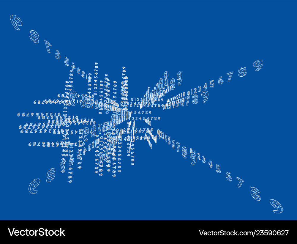 Abstract background consisting of numbers Vector Image