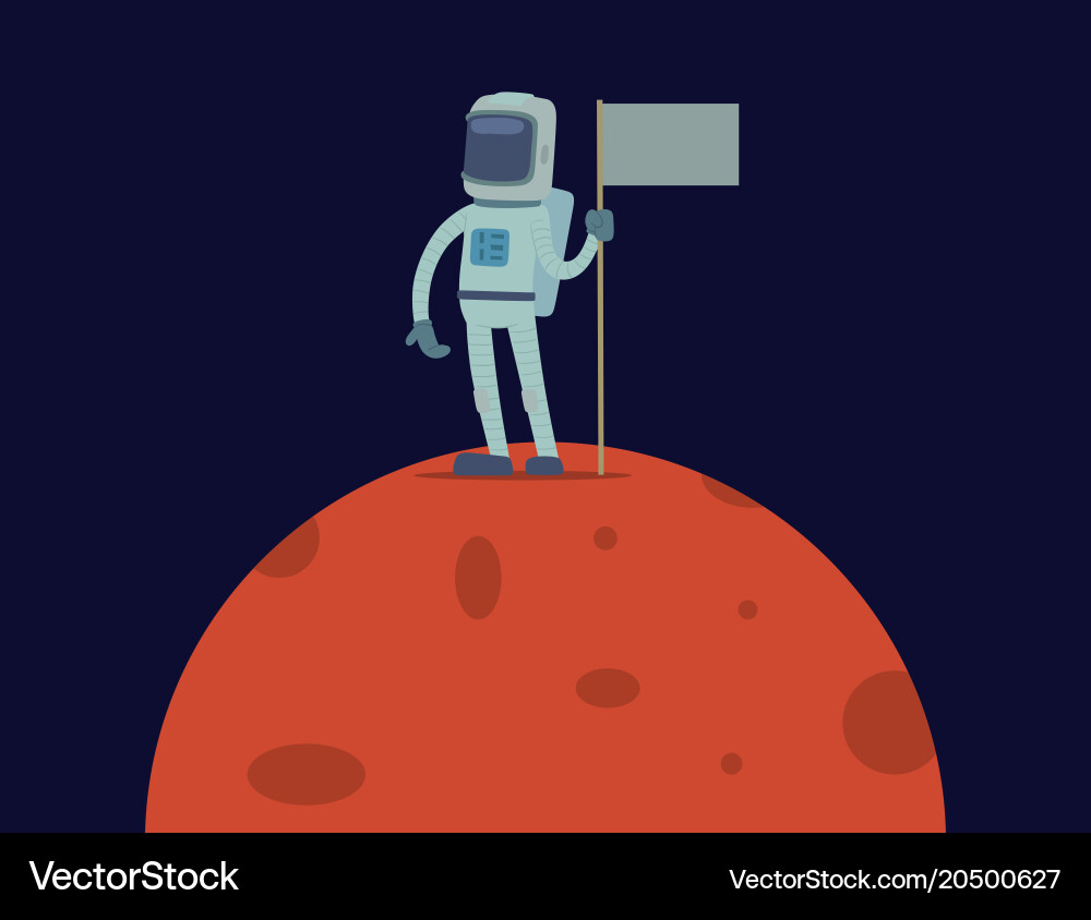 Astronaut in space character having fun vector image