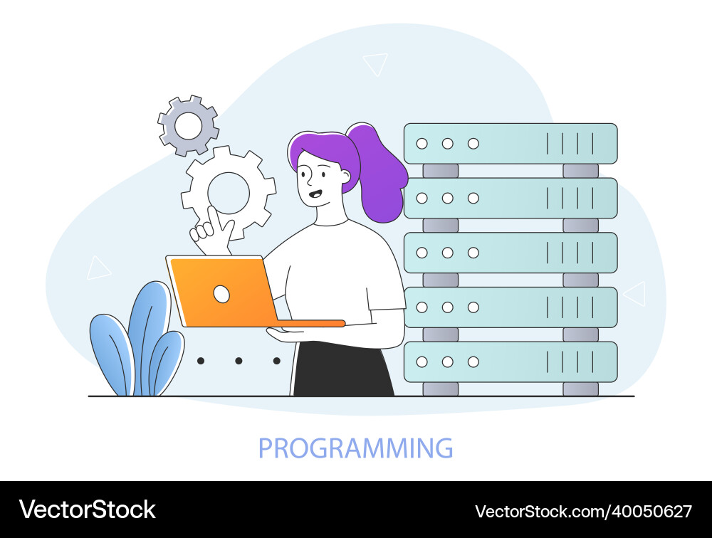 Big data programming concept Big data programming concept vector image