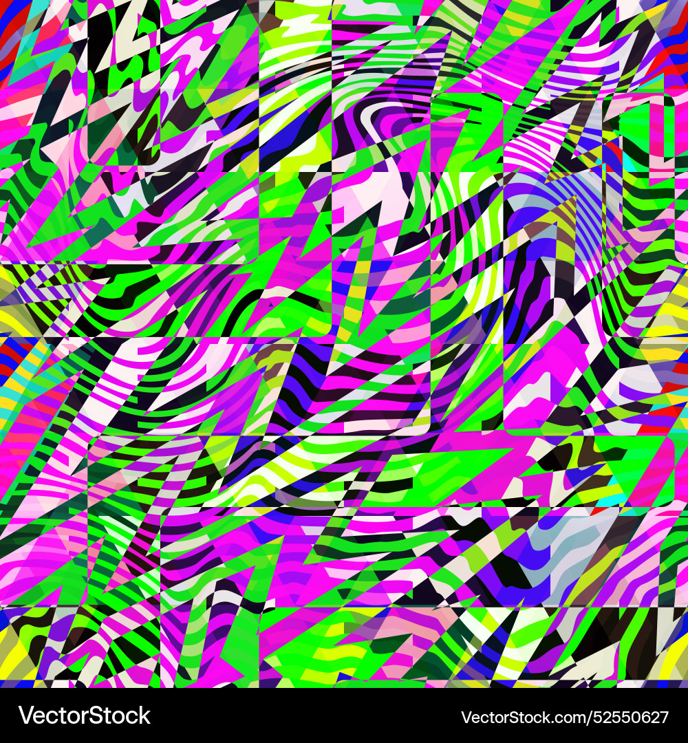 Colorful zigzag grid seamless pattern vector image