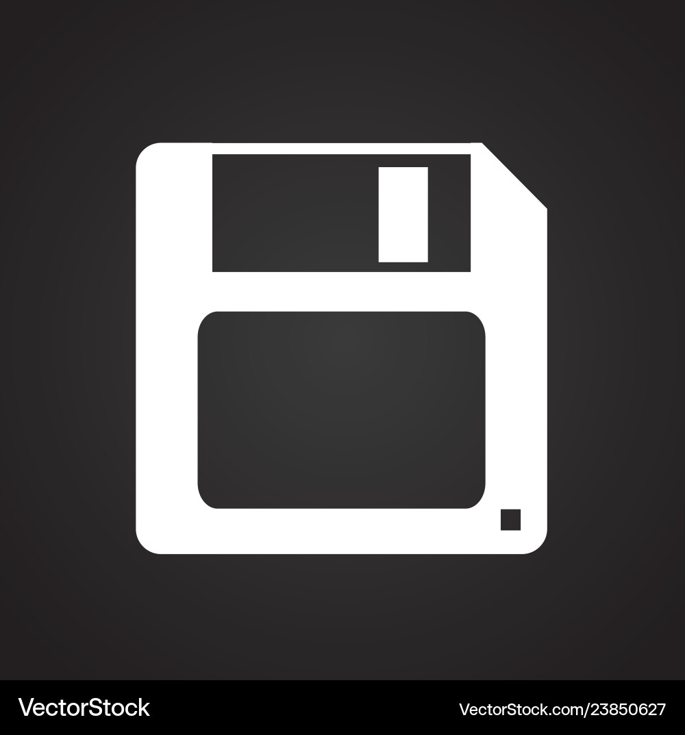 Data storage device icon on black background Data storage device icon on black background vector image