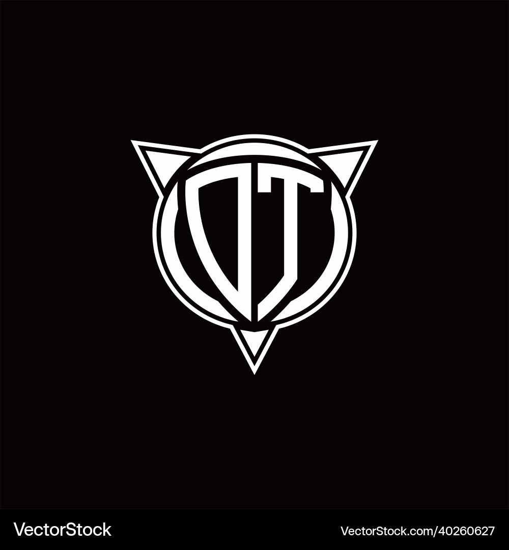 Dt logo monogram isolated with circle shape Dt logo monogram isolated with circle shape vector image