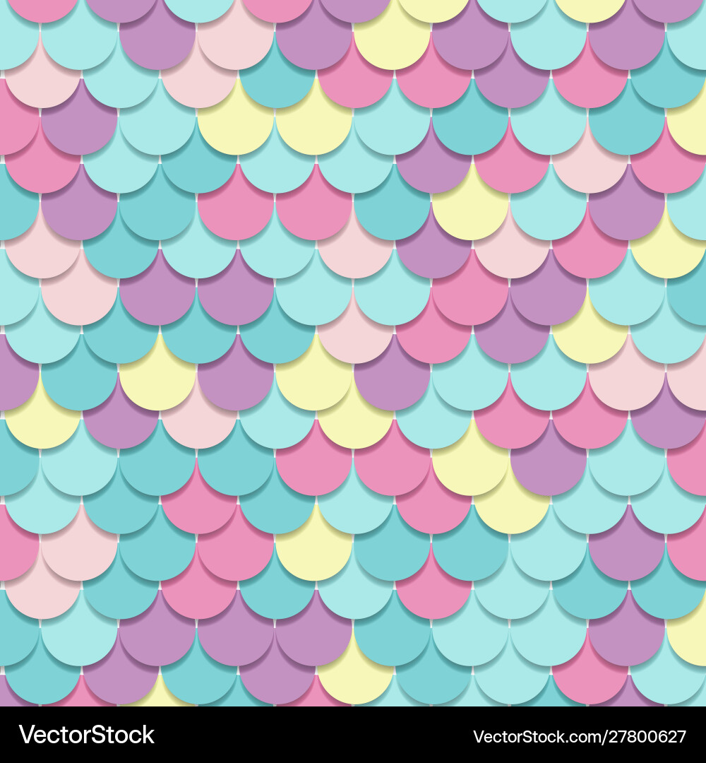 Fish Scale Pastel Pattern Vector Image