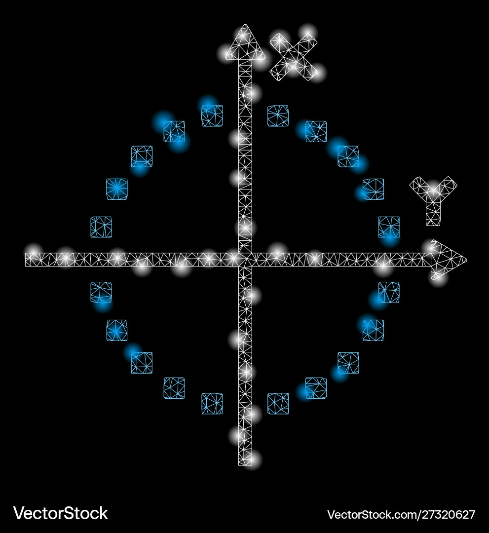 Flare mesh carcass circle plot with spots Flare mesh carcass circle plot with spots vector image