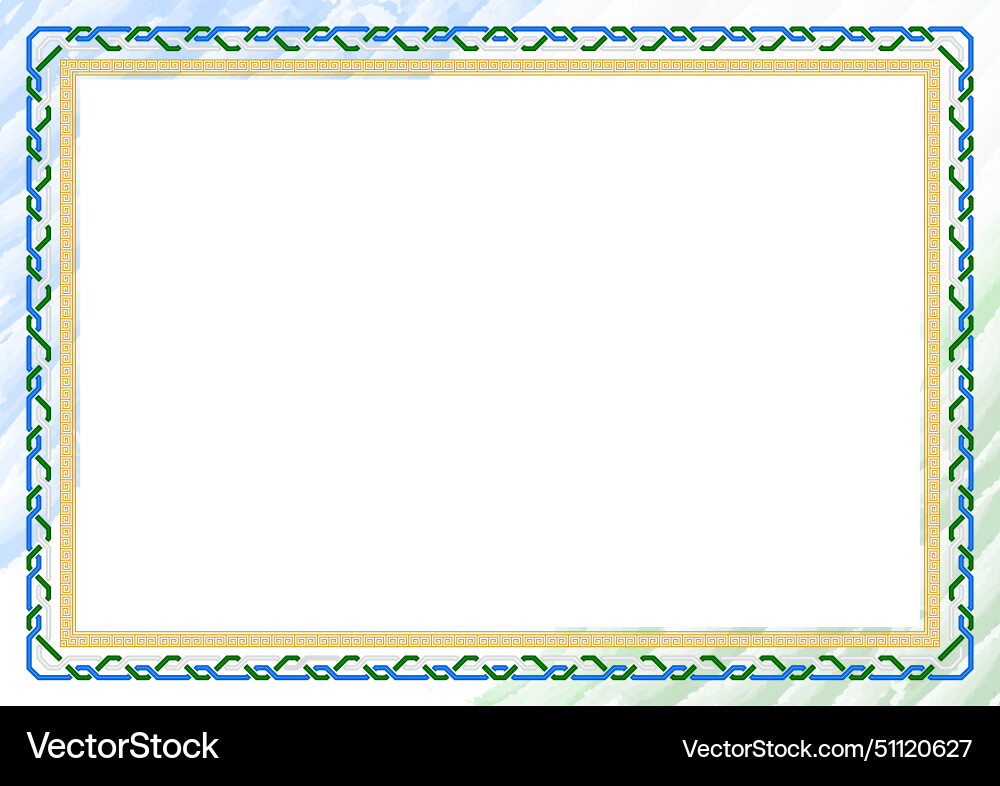 Frame and border with bashkortostan flag Frame and border with bashkortostan flag Vector Image