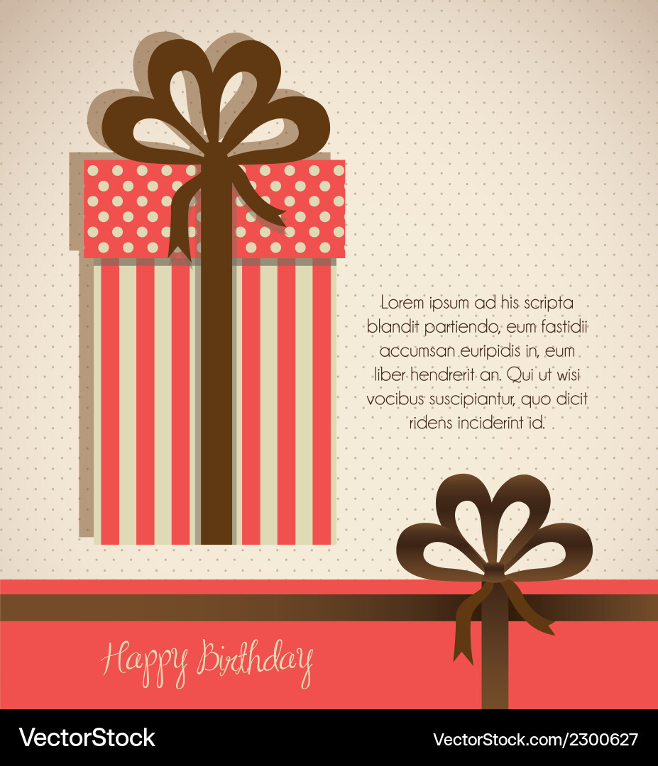 Gift box made with patterns Vector Image