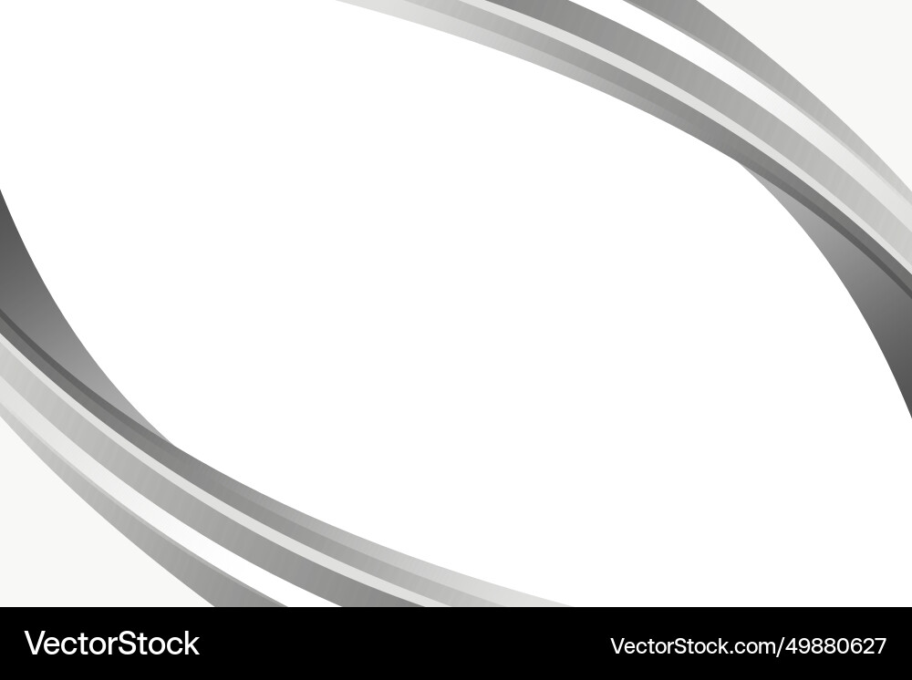Gray curve free frame template background Gray curve free frame template background vector image