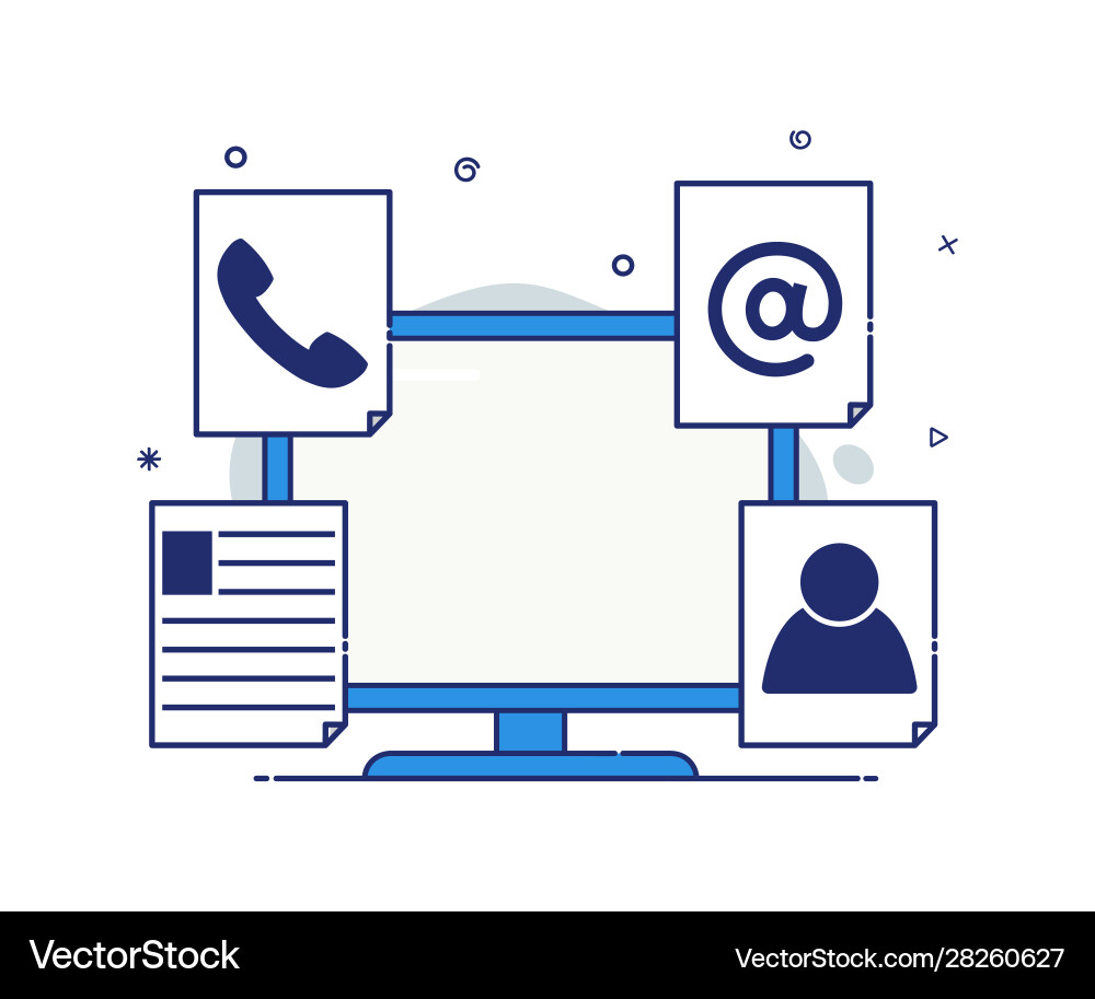 Modern style computer icon Vector Image