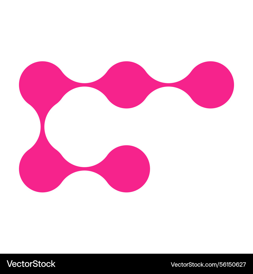 Pink circle blob connect pattern organic morphing Pink circle blob connect pattern organic morphing vector image