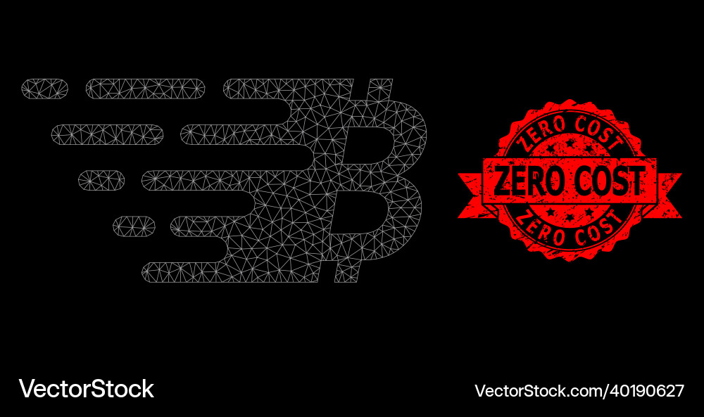 Rubber zero cost seal and web network bitcoin Rubber zero cost seal and web network bitcoin vector image