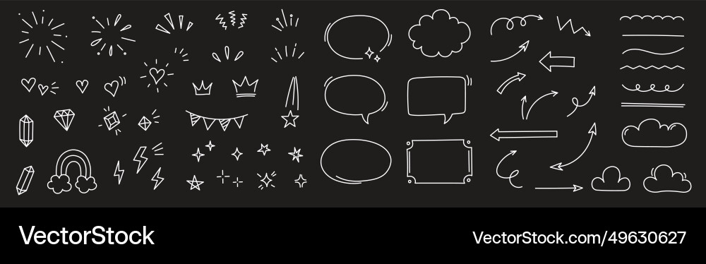 Sketch line arrow element star heart shape Sketch line arrow element star heart shape vector image