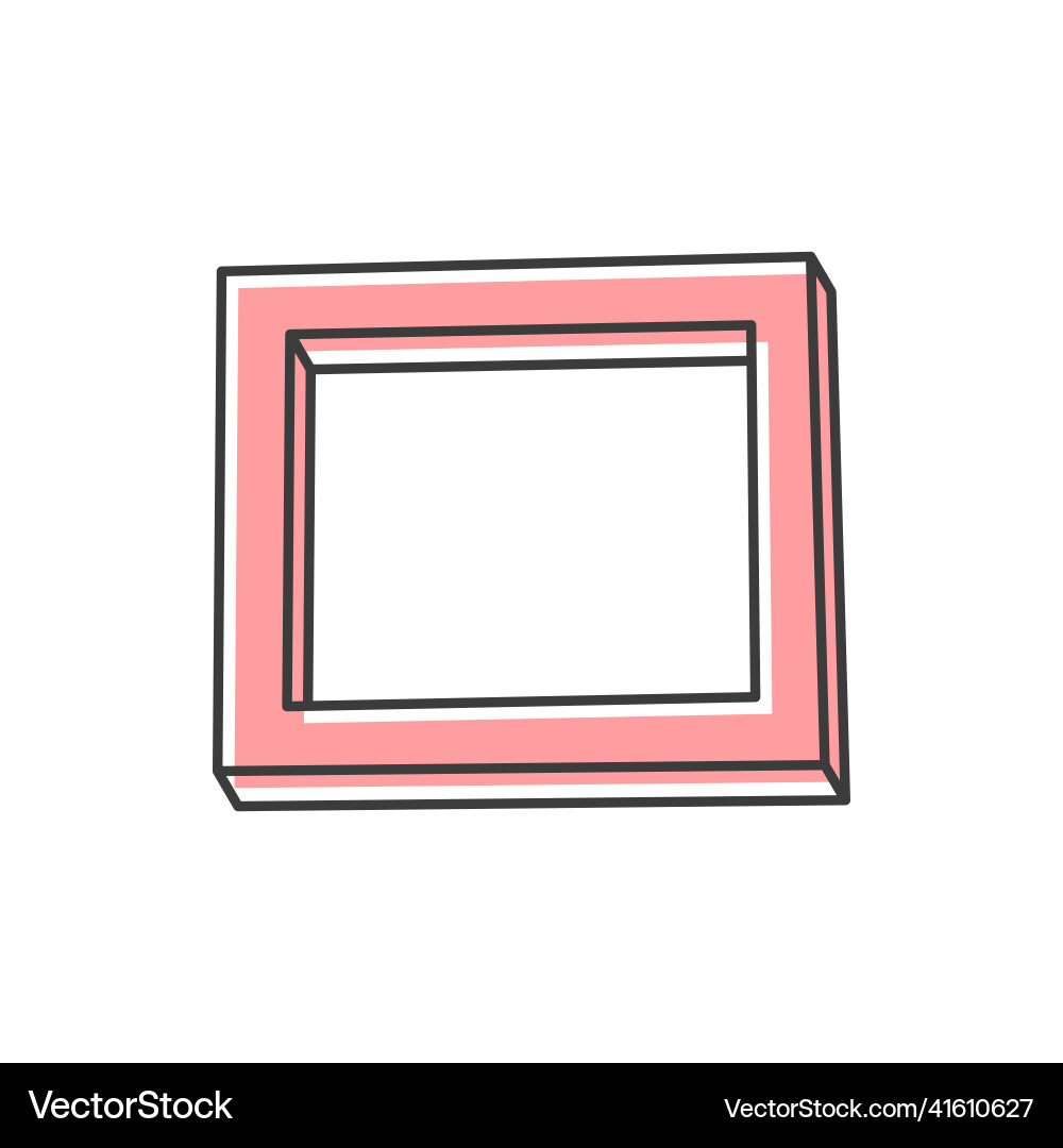 Square empty frame border simple picture framing Square empty frame border simple picture framing vector image