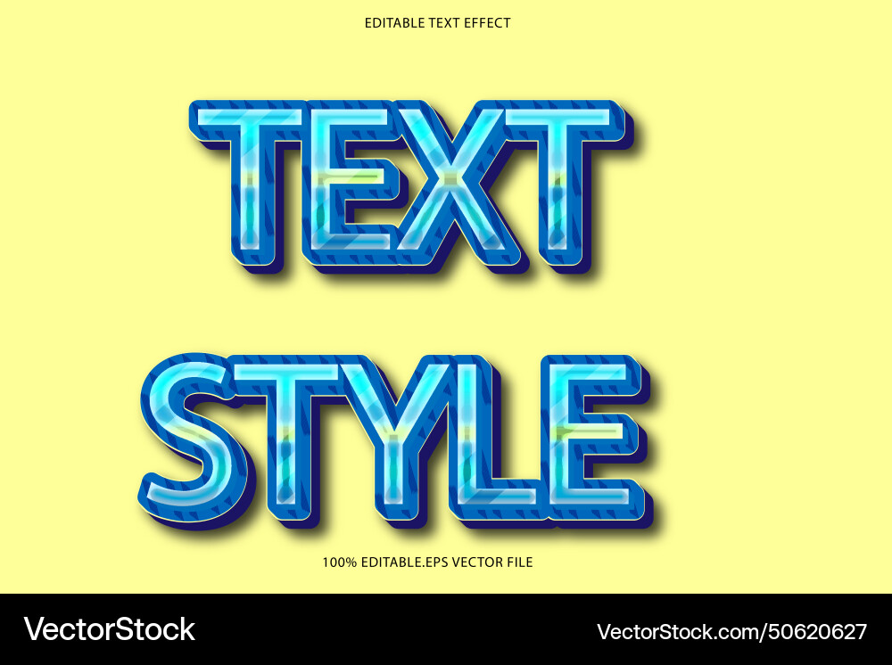 Text style editable effect 3d emboss Text style editable effect 3d emboss vector image