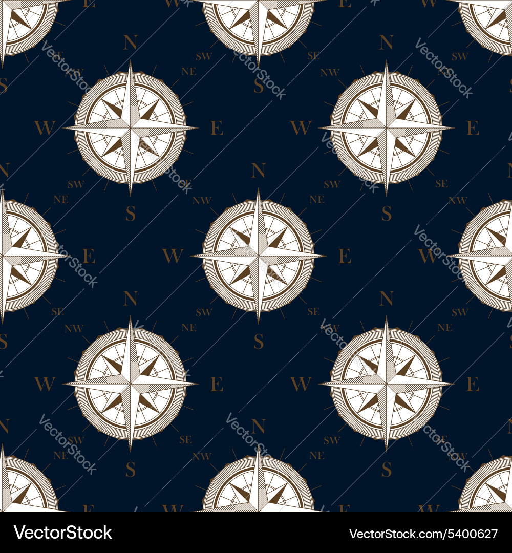 Vintage Compass Pattern Royalty Free Vector Image