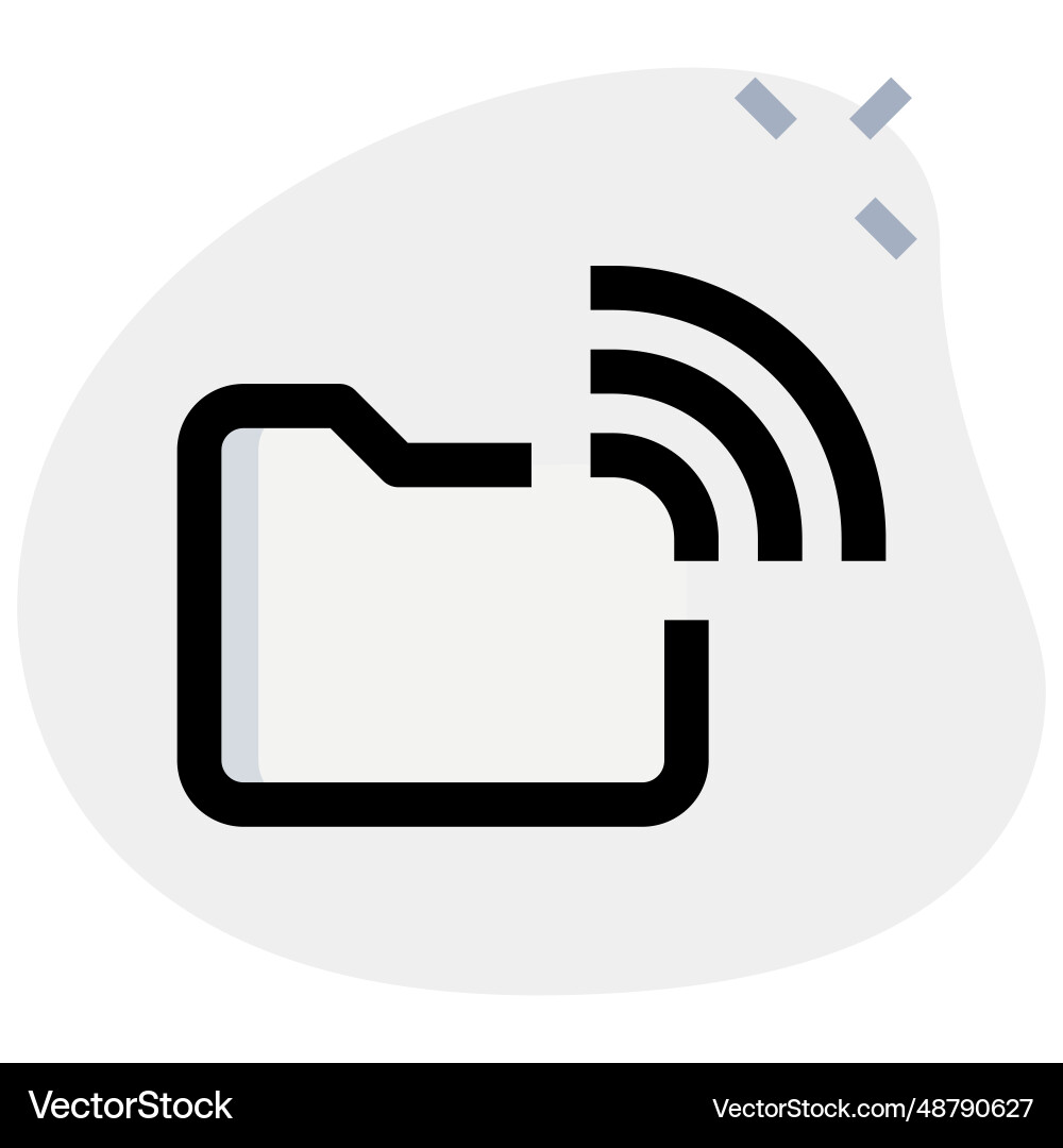 Wireless transfer of a file directory vector image
