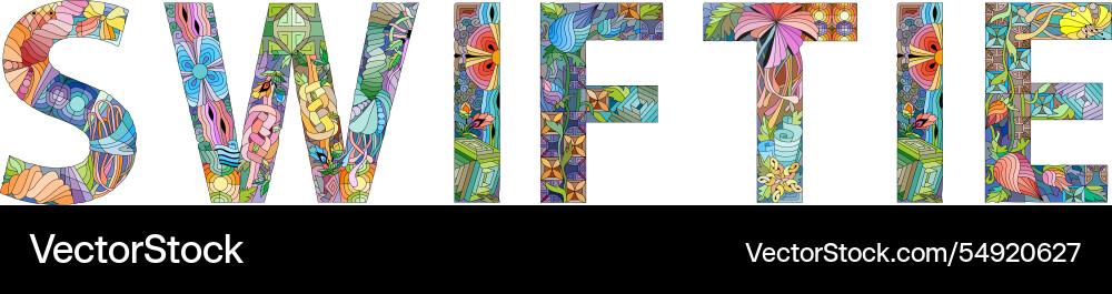 Word swiftie decorative entangle object for any Word swiftie decorative entangle object for any vector image