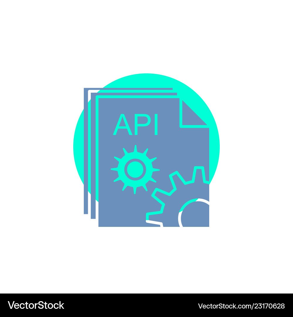Api app kodierende Entwicklersoftware Glyph-Symbol Api app kodierende Entwicklersoftware Glyph-Symbol vektorbild