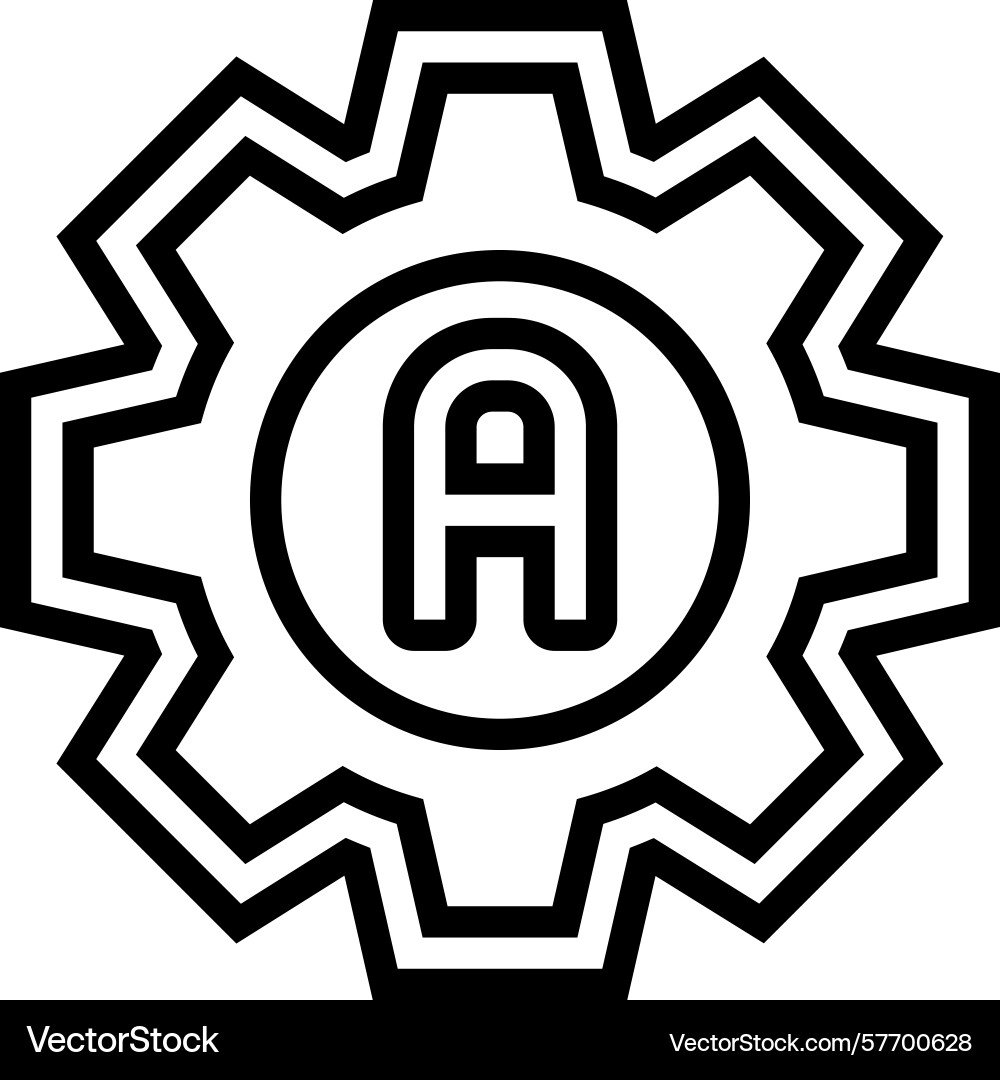 Auto adjust feature line icon Vector Image