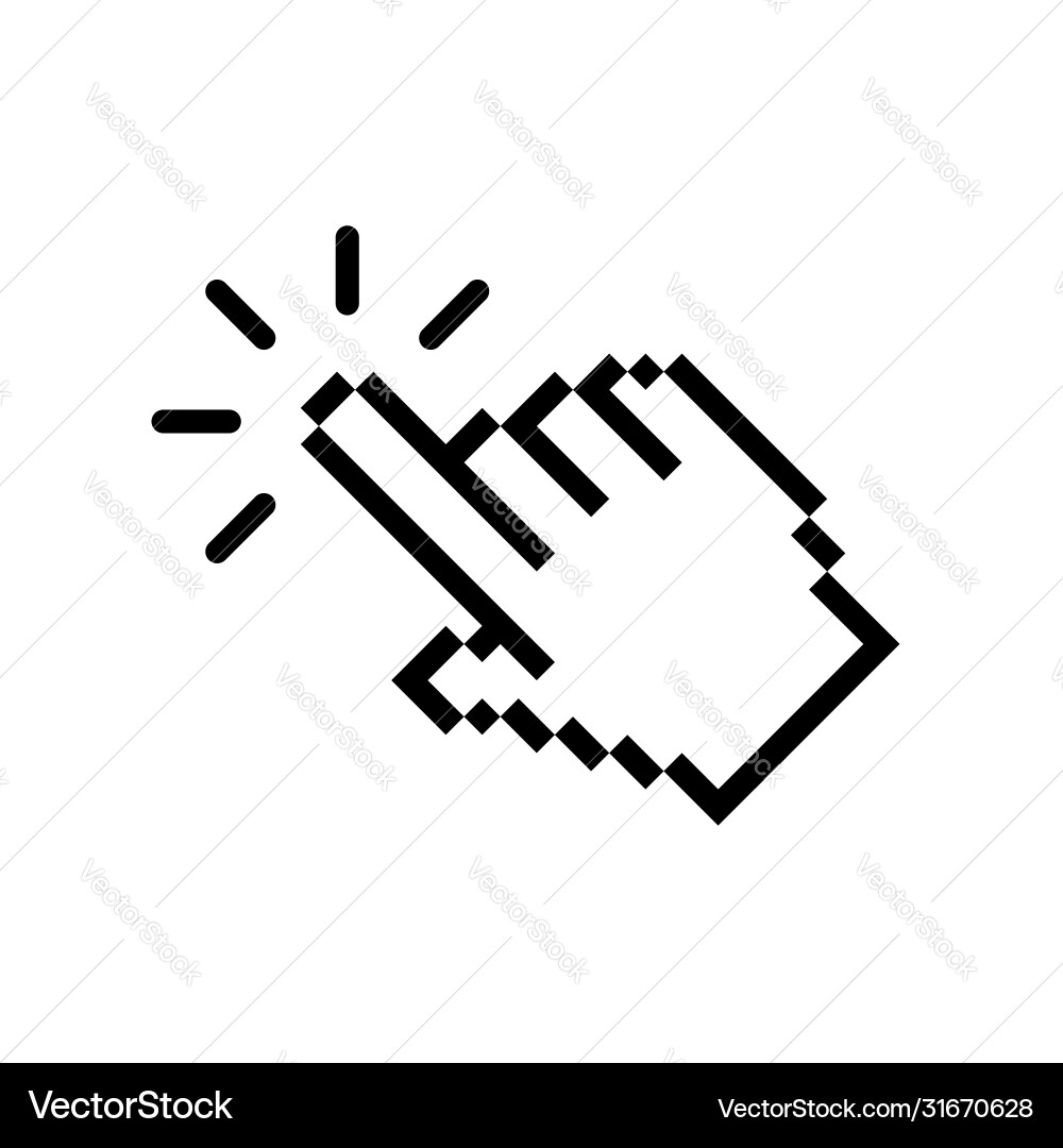Click icon cursor symbol mouse Click icon cursor symbol mouse vector image