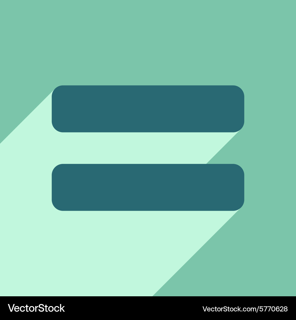 Flat with shadow icon and mobile application vector image