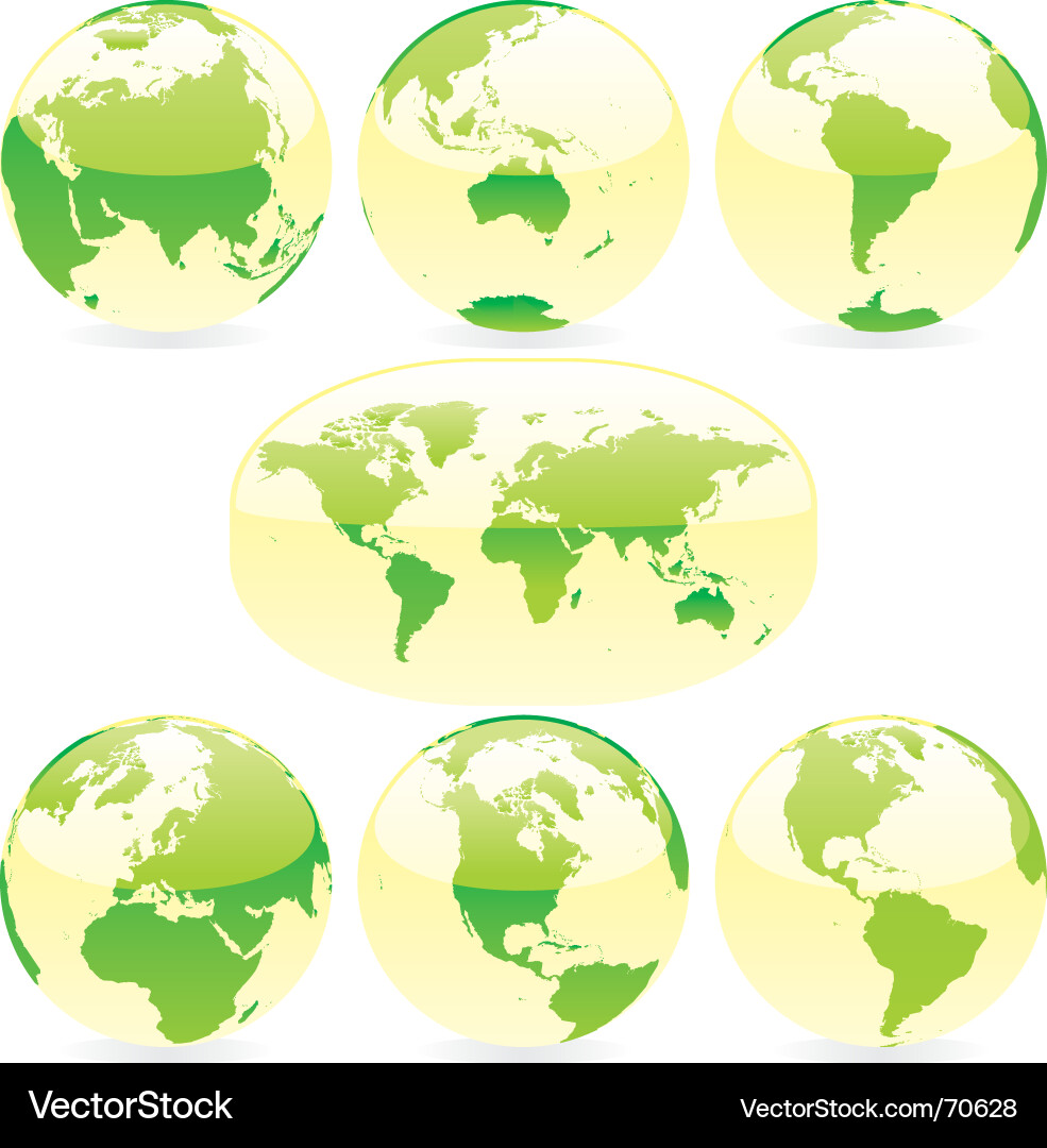 Global Globes and Maps Vector Image
