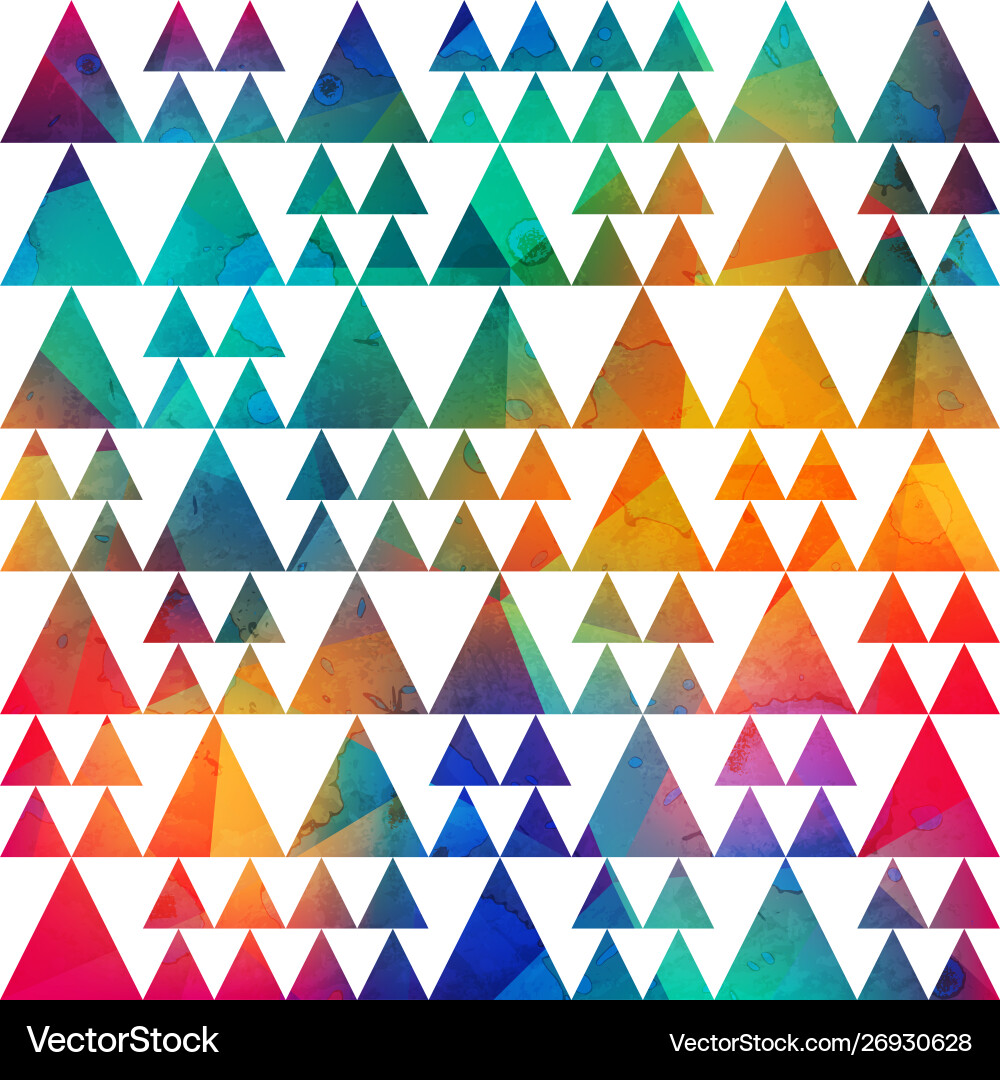 Grunge Triangle Pattern Vector Image