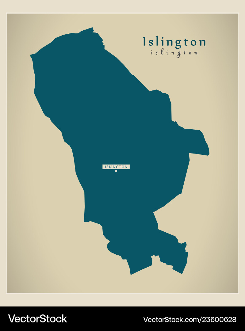 Modern map - islington borough greater london uk Modern map - islington borough greater london uk vector image