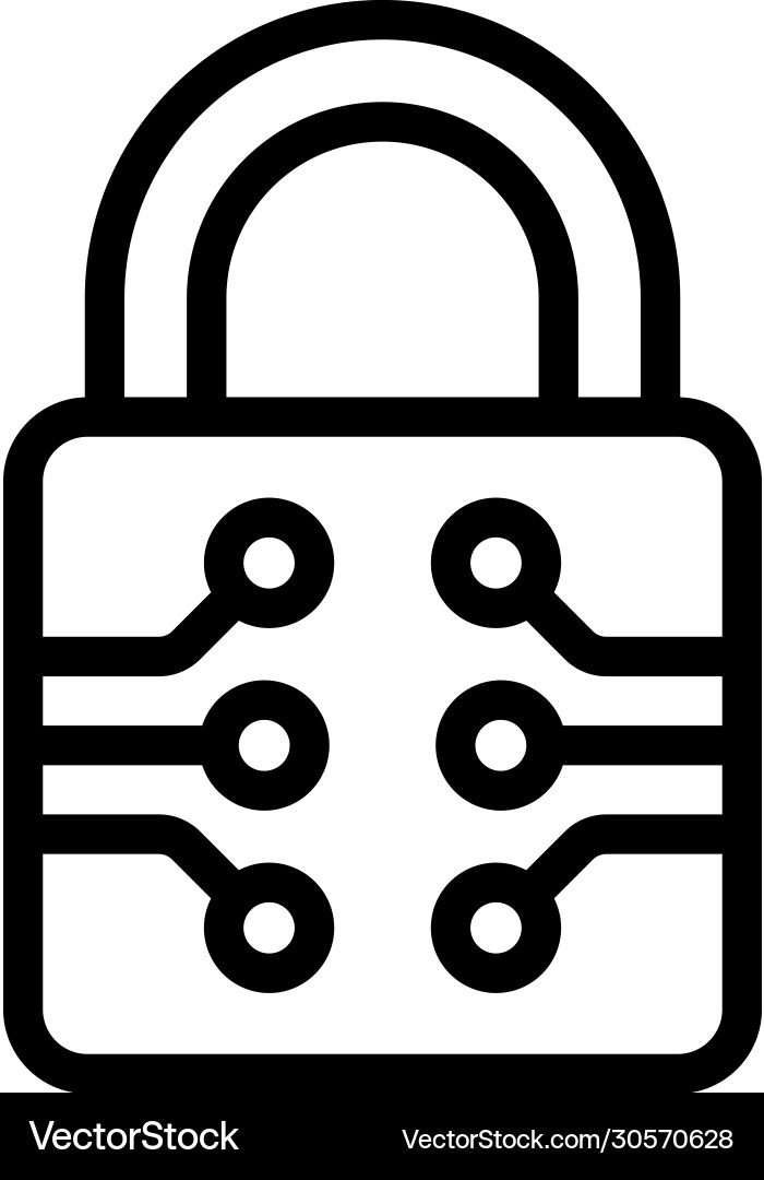 Password cipher icon outline Password cipher icon outline vector image