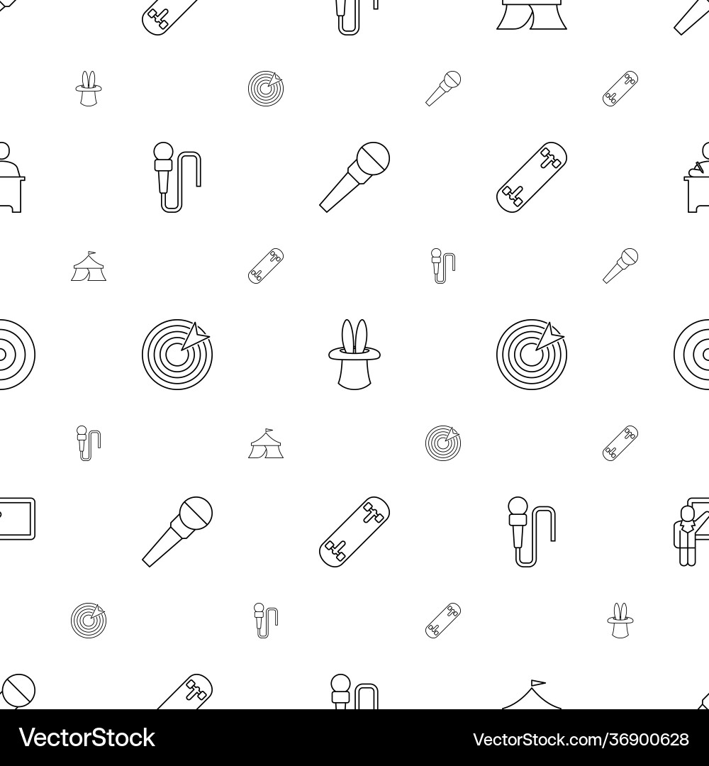 Performance icons pattern seamless white vector image